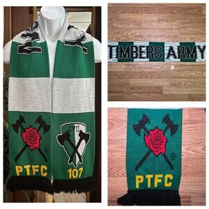 No Pity Portland Timbers Army | Green and White Soccer Football Hooligans Scarf